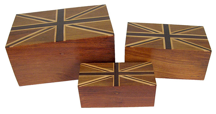 Set OF 3 Union Jack Boxes - Click Image to Close